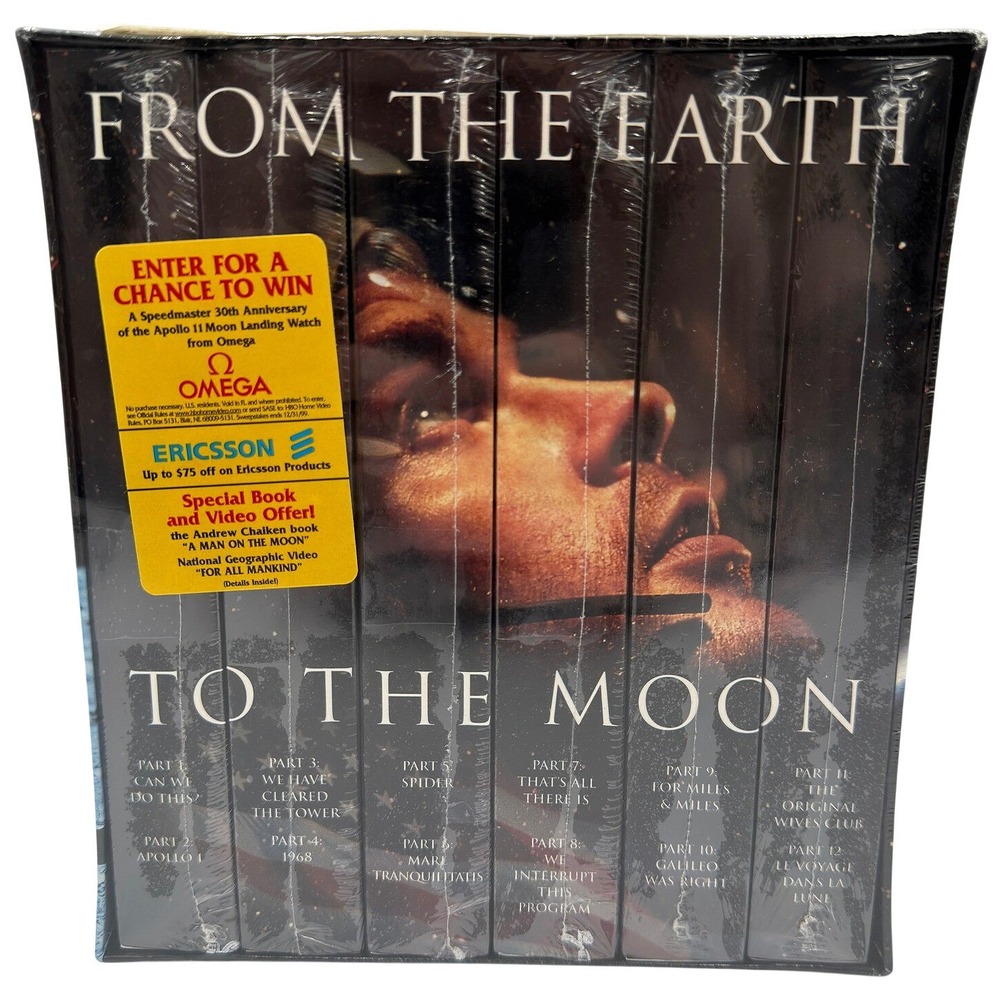 From the Earth to the Moon HBO VHS Box Set Tom Hanks NASA Apollo Miniseries NEW